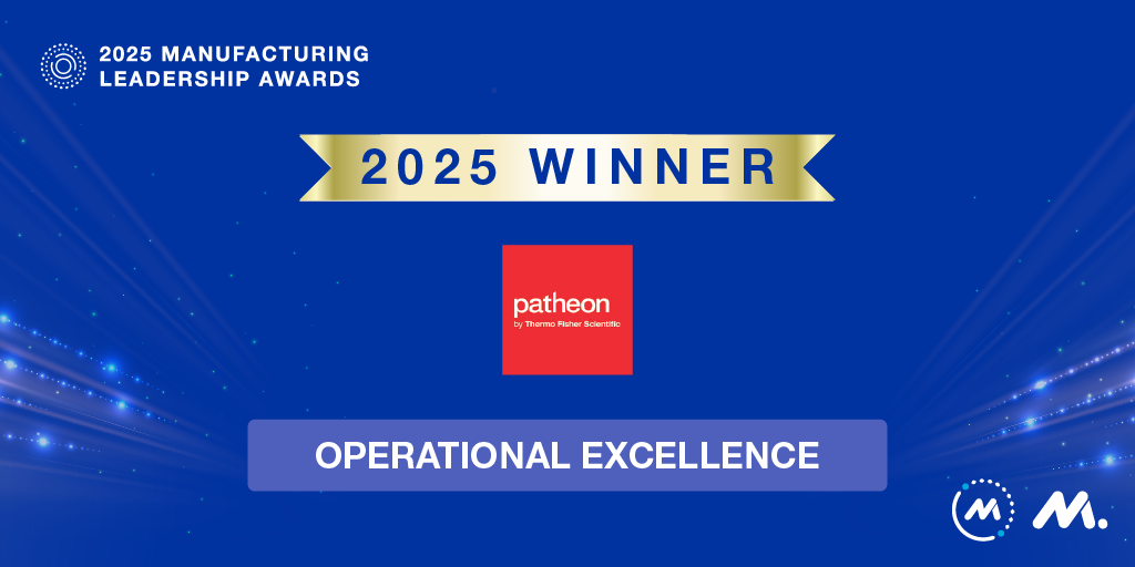 Leadership Award for Operational Excellence in Production Performance Management - Patheon