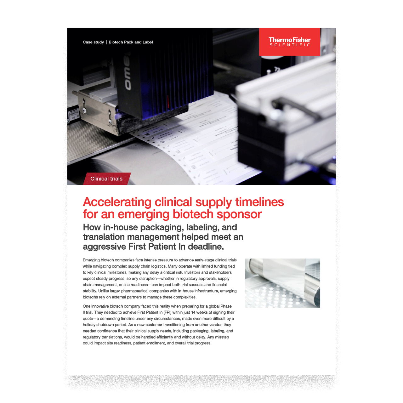 Accelerating Clinical Supply Timelines for Emerging Biotech 