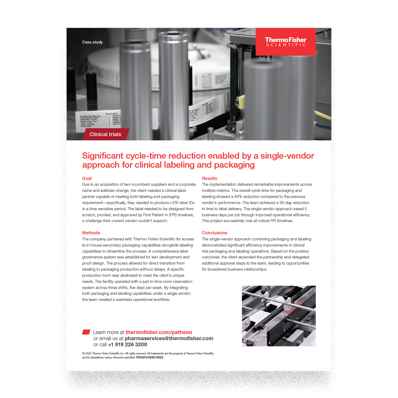Single-vendor Solution for Clinical Labeling and Packaging
