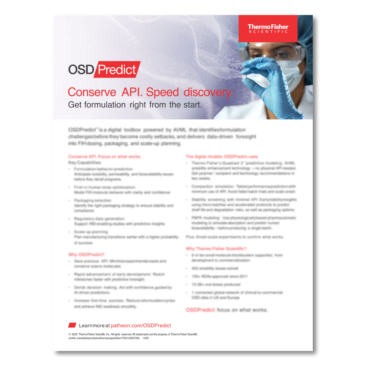 OSDPredict™: Get drug formulation right with AI - Thermo Fisher Scientific